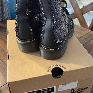 Women’s sequin Dr. Martens combat boots
